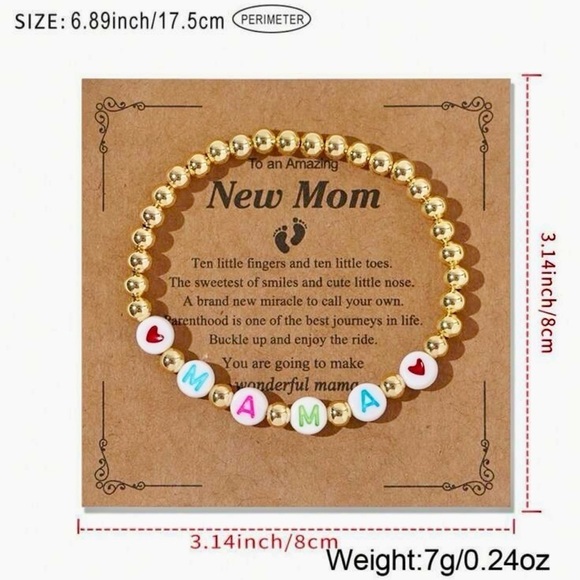 Jewelry - New mom  gift, stretch bracelet​​​​​​​​